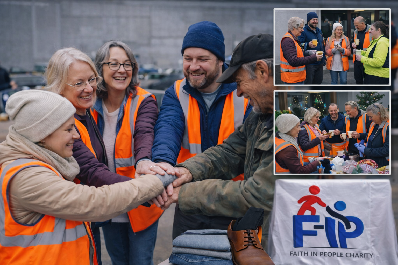 Volunteers together after a session